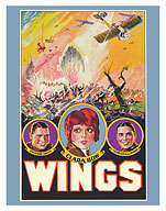 Wings - Starring Clara Bow Richard Arlen Buddy Rodgers Gary Cooper - c. 1927 - Fine Art Prints & Posters