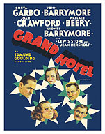 Grand Hotel - Starring Greta Garbo John Barrymore Joan Crawford Wallace Beery - c. 1932 - Fine Art Prints & Posters