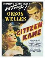 Citizen Kane - Starring Orson Welles Dorothy Comingore Joseph Cotton - c. 1941 - Fine Art Prints & Posters