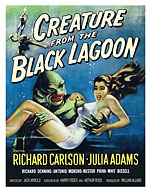 Creature From The Black Lagoon - Starring Julia Adams, Richard Carlson - c. 1954 - Fine Art Prints & Posters
