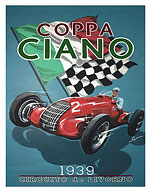 1939 Coppa Ciano Italian Automobile Race - Fine Art Prints & Posters