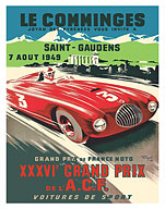 1949 Le Comminges Grand Prix - XXXVI Grand Prix of the ACF - Ferrari 166 - Fine Art Prints & Posters