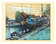 Drydock at Durgerdam - Netherlands - c. 1899 - Fine Art Prints & Posters