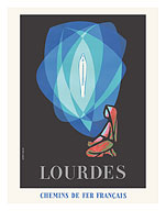 Our Lady of Lourdes - Saint Bernadette - French National Railroads - c. 1962 - Fine Art Prints & Posters