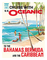 Bahamas, Bermuda and the Caribbean - Home Lines Cruise with S.S. Oceanic - c. 1976 - Fine Art Prints & Posters