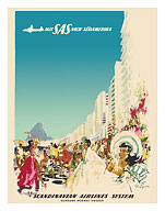 South America - Brazil - Fly with SAS - Scandinavian Airlines System - c. 1953 - Fine Art Prints & Posters