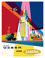 In the U.S.S.R (Soviet Union) - Sabena Belgian World Airlines - Giclée Art Prints & Posters