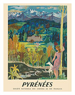 Pyrénées Mountains, Europe - French National Railways (SNCF) - c. 1951 - Fine Art Prints & Posters
