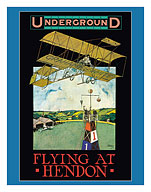 Flying at Hendon, England - London Underground (The Tube) - c. 1913 - Fine Art Prints & Posters
