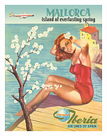 Mallorca, Spain - Island of Everlasting Spring - Iberia Air Lines - c. 1950's - Fine Art Prints & Posters