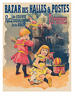 Children’s Toy Stores - Bazar des Halles & Postes - c. 1899 - Giclée Art Prints & Posters