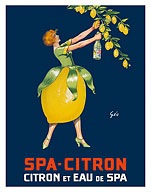 Spa-Citron - Lemon Mineral Water - Spa, France - c. 1920's - Giclée Art Prints & Posters