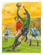 The Goalkeeper (Goalie) - Spanish Soccer Football - c. 1963 - Fine Art Prints & Posters