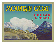 Chelan Apples - Mountain Goat Brand - c. 1930's - Fine Art Prints & Posters