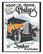 Voor ’n Doos Philips Cigarettes - Spyker 6 Cylinder Sports Car - c. 1920 - Fine Art Prints & Posters