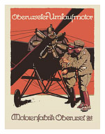 Oberursel - German Aircraft Motor - Oberursel Engine Factory - c. 1914 - Giclée Art Prints & Posters
