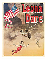 Leona Dare, Queen of the Antilles - Trapeze Artist - c. 1890 - Giclée Art Prints & Posters