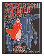 The Emerson and Fisher Company - Horse Drawn Carriage Builders - c. 1896 - Fine Art Prints & Posters