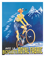 Alpine Cycling with the Royal-Fabric Bicycle (Avec la Royal-Fabric Bicyclette) - c. 1910 - Fine Art Prints & Posters