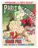 Paris Horse Races (Courses) at the Hippodrome de la Porte Maillot - c. 1897 - Fine Art Prints & Posters