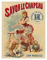 Le Chapeau Soap (Savon le Chapeau) - Lyon, Marseilles, France - 1873 - Fine Art Prints & Posters