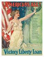 Americans All - Victory Liberty Loan - c. 1919 - Fine Art Prints & Posters