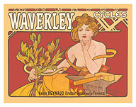 Waverley Cycles - Paris, France - c. 1898 - Fine Art Prints & Posters