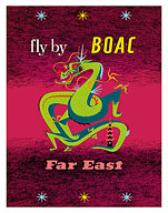 BOAC - Far East - Chinese Dragon - c. 1955 - Fine Art Prints & Posters
