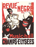Joesphine Baker - La Revue Nègre - At the Music Hall Champs-Élysées Paris France - c. 1925 - Fine Art Prints & Posters