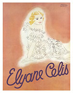 Elyane Célis - Belgium Singer & Actress - c. 1941 - Fine Art Prints & Posters