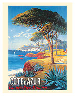Côte D’Azur France - Cannes Nice Monaco - PLM French Railway - c. 1900 - Fine Art Prints & Posters