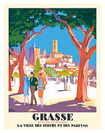 Grasse France - The City of Flowers and Perfumes - PLM French Railways - c. 1930 - Fine Art Prints & Posters