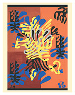 Mimosa - Maquette Textile Design for a Rug - c. 1949 - Fine Art Prints & Posters
