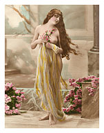 Classic Vintage Hand-Colored Nude Art - Beautiful Belle Époque Erotica - Giclée Art Prints & Posters