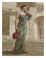 Classic Vintage Hand-Colored Tinted French Nude - Erotic Art - Giclée Art Prints & Posters