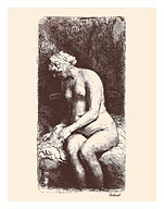 Nude Woman Bathing - Fine Art Prints & Posters