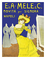 Emiddio and Alfred Mele Clothing Company - New to Naples, Italy (Novità Per Signora Napoli) - Giclée Art Prints & Posters
