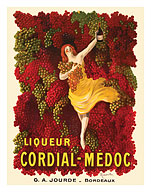 Liqueur Cordial-Médoc - French Wine - G. A. Jourde Winemakers Bordeaux France - c.1907 - Giclée Art Prints & Posters