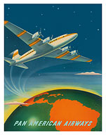 Serving the Americas Since 1928 - Pan American World Airways - c. 1949 - Fine Art Prints & Posters