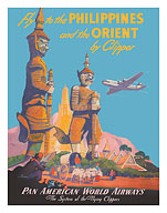 Fly to the Philippines and the Orient by Clipper - Pan American World Airways - c. 1947 - Fine Art Prints & Posters