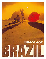 Brazil - Pan American World Airways - Beach and Sun - c. 1975 - Fine Art Prints & Posters