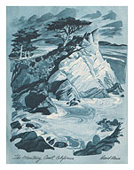 Monterey Coast, California - Menu Cover - c. 1960's - Fine Art Prints & Posters