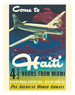 Come to Haiti - Bicentennial Exposition - Pan American World Airways - c. 1949 - Fine Art Prints & Posters