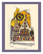 Frankfurt, Germany - Römerberg Square - c. 1950's - Fine Art Prints & Posters