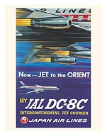 Jet to the Orient - Japan Air Lines (JAL) - c. 1958 - Fine Art Prints & Posters