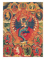 Hevajra - The Holder Of Skulls - Tantra Deity - Fine Art Prints & Posters