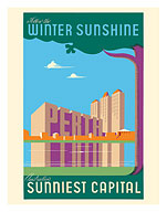 Perth, Australia - Follow the Winter Sunshine - Australia's Sunniest Capital - c. 1950 - Fine Art Prints & Posters