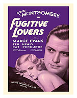 Fugitive Lovers - Starring Robert Montgomery & Madge Evans - c. 1934 - Fine Art Prints & Posters