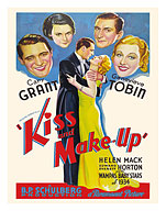 Kiss and Make-Up - Starring Cary Grant, Genevieve Tobin - c. 1934 - Fine Art Prints & Posters