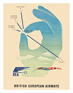 London - British European Airways (BEA) - c. 1947 - Fine Art Prints & Posters